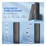 Bo�tier ssd m. 2 nvme / sata lemorele usb - c 3. 1 gen2 10gbps pcie 2to disque dur externe