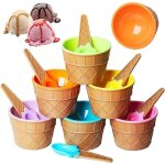 Bol de cr�me glac�e - amoune - couleur bonbon - lot de 6 - compatible lave - vaisselle