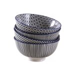 Bol en porcelaine motifs gomtriques (lot de 4) 280 ml