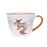 Bol timbale avec une anse - motif ecureuil sur sa branche - matire porcelaine fine - contenance 550ml ...