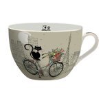 Bol paris tour eiffel - chat  vlo - 500ml