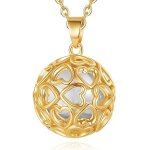 Bola de grossesse cage coeurs boule blanche collier bijou future maman