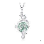 Bola de grossesse cage dragon fleur boule verte collier