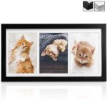 Bomoe multi cadre photo ple - mle mural - pour 3 photos (3x 13x18cm) - dimension : 52x25x25cm - noir ...