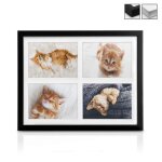 Bomoe multi cadre photo ple - mle mural - pour 4 photos (4x 10x15cm) - dimension : 375x30x25cm - noir ...