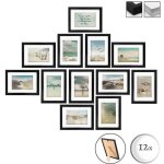 Bomoe set de 12 cadres photos ocean lot pour dcoration murale pour chambre salon bureau maison - noir ...