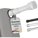 Bomoe tringle � rideaux de douche neptun - sans per�age - 115 - 200cm blanc - barre t�lescopique pour ...