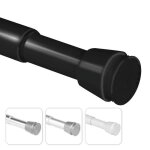 Bomoe tringle  rideaux de douche neptun - sans perage - 115 - 200cm noir - barre tlescopique pour ...