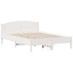 Bon planlit 2 places blanc - 160x200 cm - lemon� - cadre de lit - sans matelas - blanc 160x200 cm - bois ...