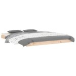 Bon planlit 2 places brun - 140x190 cm - lemon� - cadre de lit - sans matelas - 140x190 cm - bois de ...