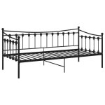 Bon planlit 2 places noir - 200x90 cm (lxl) - lemon� - cadre de canap� - lit - sans matelas - noir m�tal ...