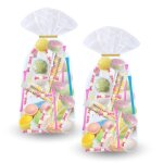 Bonbons d?enfance 2 sachets de 45 pcs assortiment r�tro : colliers & sucettes dextrose pailles & soucoupes ...