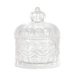 Bonbonnire verre joyau couronne royale 12. 5x9cm transparent