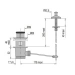 Bonde automatique pour lavabo laiton avec tirette verticale - valentin - 00 100100 000 00 Bonde automatique pour lavabo laiton avec tirette verticale - valentin - 00 100100 000 00