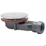 Bonde de douche slim + extraplate h40 avec dme abs chrom - wirquin - 30723392