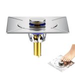 Bonde douche siphon acier inoxydable - 1 9. 8 - 10cm filtre cheveux anti odeur amovible salle bain cuisine ...
