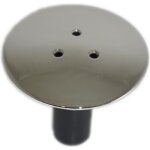 Capot mtal chrom bonde de douche 90 mm receveur perc 60 mm avec tube garde deau