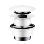 Bonde pour lavabo et bidet - hansgrohe - 5010 - blanc mat - clic - clac - plastique synthétique Bonde pour lavabo et bidet - hansgrohe - 5010 - blanc mat - clic - clac - plastique synthétique