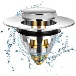 Bonde de lavabo pop - up en acier inoxydable et laiton pour trous de 133 à 14 - universel et anti - bloqué ... Bonde de lavabo pop - up en acier inoxydable et laiton pour trous de 133 à 14 - universel et anti - bloqué ...
