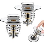 Bonde lavabo universel bouchon lavabo salle de bain bouchon evier cuisinepull type 2 joints(orifice de ...