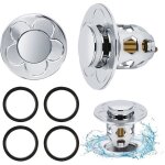 Bonde de lavabo universel pop up - marque - mod�le - clic - clac - filtre anti - clogging - blanc