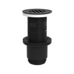 Bonde lavabo universelle à grille noire avec ou sans trop plein 100 mm recoupable Bonde lavabo universelle à grille noire avec ou sans trop plein 100 mm recoupable
