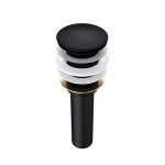 Bonde de lavabo ou vasque sans trop plein noir sogood pu01b - clic clac  66mm