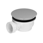 Bonde de receveur diam�tre 90 mm - capot chrome - evacuation horizontale
