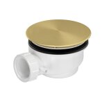 Bonde de receveur diamètre 90 mm - capot or doré brossé - evacuation horizontale Bonde de receveur diamètre 90 mm - capot or doré brossé - evacuation horizontale