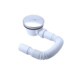 Bonde de receveur pour bac � douche doporro al01 standard 90mm avec couvercle chrom� 115mm