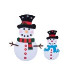 D�coration de no�l - ptit clown - bonhomme de neige - feutrine - multicolore - 50 x 98 cm