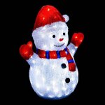 Bonhomme de neige lumineux extérieur h48cm 90 led à panneau solaire feeric lights & christmas Bonhomme de neige lumineux extérieur h48cm 90 led à panneau solaire feeric lights & christmas