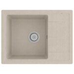 Bonne® 74884 Évier de cuisine Équipement de cuisine avec trou de trop - plein ovale beige granit lavabo ... Bonne® 74884 Évier de cuisine Équipement de cuisine avec trou de trop - plein ovale beige granit lavabo ...