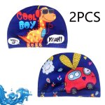 Bonnet de bain enfants2 pi�ces bonnet de natation pour enfantschapeaux de piscine impression de dessin ...