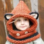Bonnet bb enfant chapeau capuche laine tricot tour de cou chaud hiver