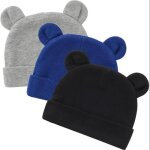 Bonnet bébé - mignon - ensemble de chapeaux dhôpital - coton - 0 à 6 mois - oreilles dours Bonnet bébé - mignon - ensemble de chapeaux dhôpital - coton - 0 à 6 mois - oreilles dours