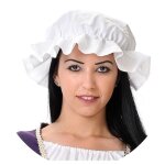 Bonnet charlotte blanc mdival - accessoire de dguisement - femme - adulte