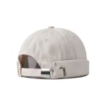 Bonnet docker - kufi - sans visi�re - taille r�glable - blanc cass�