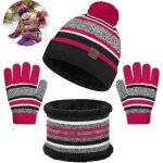 Bonnet enfant - hiver - set avec tour de cou - doublure polaire - taille unique - 2  6 ans