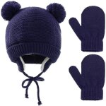 Bonnet et gantsgants de bébé chapeau dhiverbonnet pom pom avec cache - oreilles et attaches de menton ... Bonnet et gantsgants de bébé chapeau dhiverbonnet pom pom avec cache - oreilles et attaches de menton ...