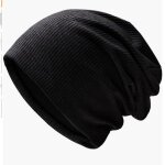 Bonnet hiver chaud homme femme chapeau beanie slouchy bonnet unisexe tricot en jersey