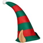 Bonnet lutin du pre nol adulte ray avec oreilles - accessoire de dguisement