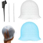 Bonnet  mches - non spcifi - 2 pices - silicone bleu et blanc - inclus : aiguilles et pinceau