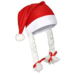 Bonnet de mre - noel adulte - marque 38441 - accessoire de dguisement - rouge et blanc