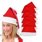 Bonnet de nol - qualit - lot de 22 - rouge et blanc - feutre - taille unique