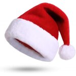 Bonnet noel chapeau de p�re no�l adultes en grande taille de costume de chapeau de p�re no�l en peluche ...