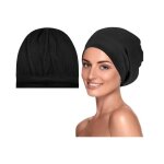 Bonnet de nuit femme - bonnet en soie - protection cheveux longs - anti - frisottis - confortable