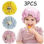 Bonnet de nuit - noname - r�glable en satin - double couche - pour b�b� - mixte