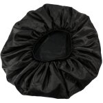 Bonnet de nuit en satin pour femmes et hommes - noir - extra large - double couche - lastique souple ...