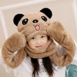 Bonnet en peluche pour enfants charpe gants ensemble trois pices paissis et chauds en automne et en ...